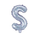 BALLON LETTRE « S » IRISÉ 35cm