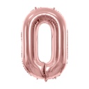 BALLON CHIFFRE « 0 » OR ROSE 86cm