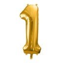 BALLON CHIFFRE « 1 » OR 86cm