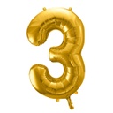 BALLON CHIFFRE « 3 » OR 86cm