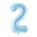 BALLON CHIFFRE « 2 » BLEU CIEL 86cm