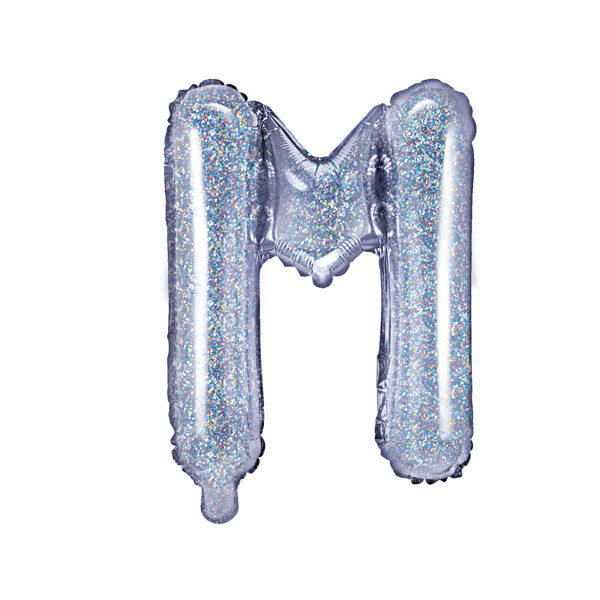 BALLON LETTRE « M » IRISÉ 35cm