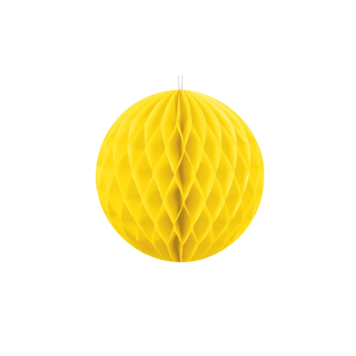 BOULE ALVEOLE JAUNE 10CM