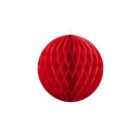BOULE ALVEOLE ROUGE 10CM