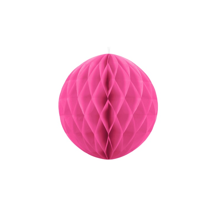 BOULE ALVEOLE ROSE 10CM