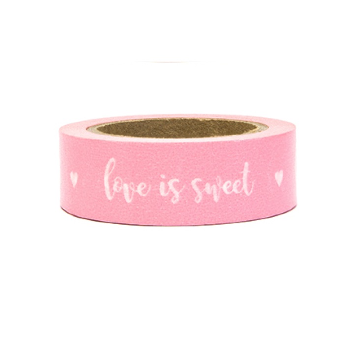 MASKING TAPE "LOVE IS SWEET" ROSE