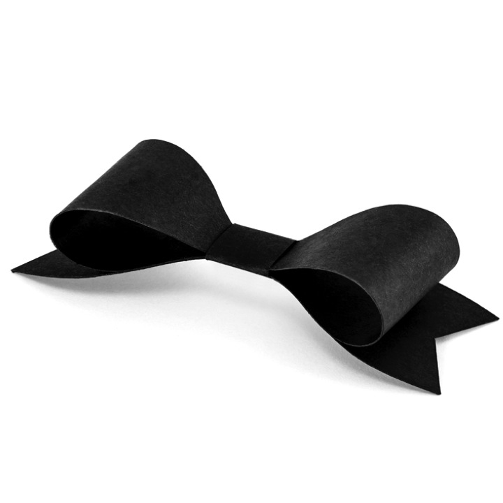 NOEUD DECO NOIR EN PAPIER GRAND