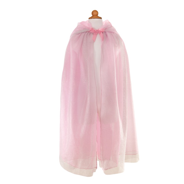 CAPE DE ROYAUTÉ ROSE ARGENTÉ 5-7 ANS
