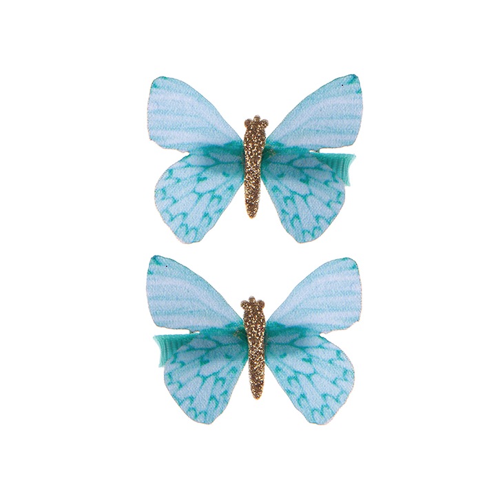 BARRETTES PAPILLON BLEU