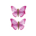 BARRETTES PAPILLON ROSE