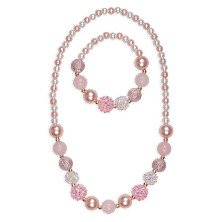 SET COLLIER &amp; BRACELET PINKY PEARL