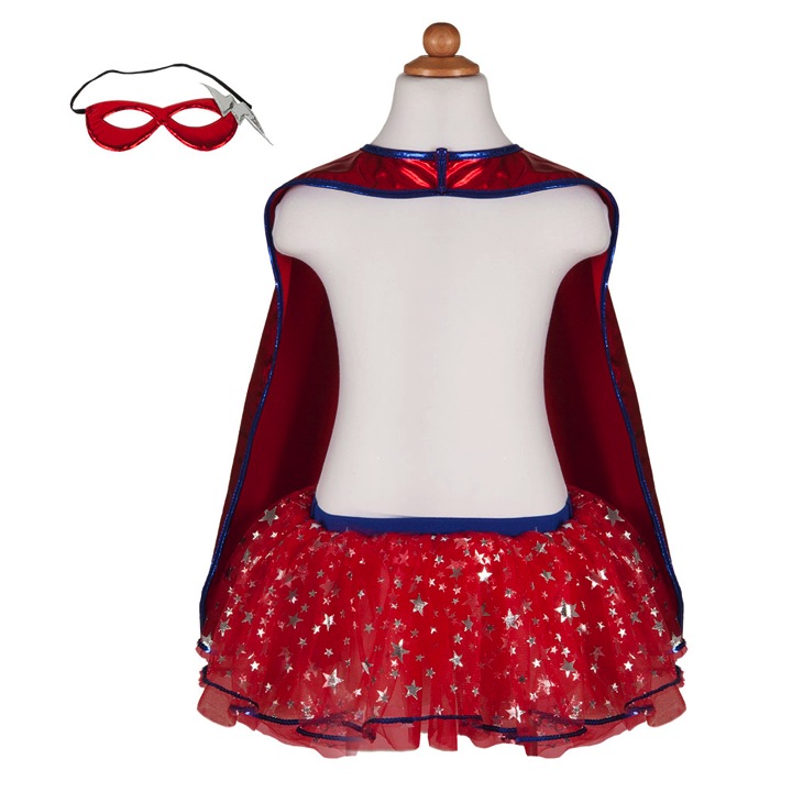 ENSEMBLE CAPE ET MASQUE TUTU SUPER-HÉROS 4-7ANS