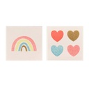 TATOUAGES ARC EN CIEL ET COEURS