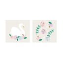 TATOUAGES DE CYGNE FLORAL
