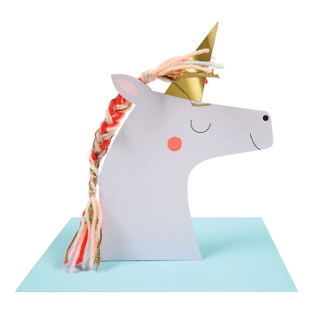 CARTE STAND-UP LICORNE