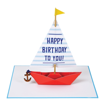 CARTE STAND-UP BATEAU À VOILE
