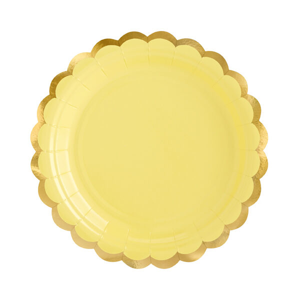 ASSIETTES JAUNE PASTEL