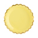 ASSIETTES JAUNE PASTEL