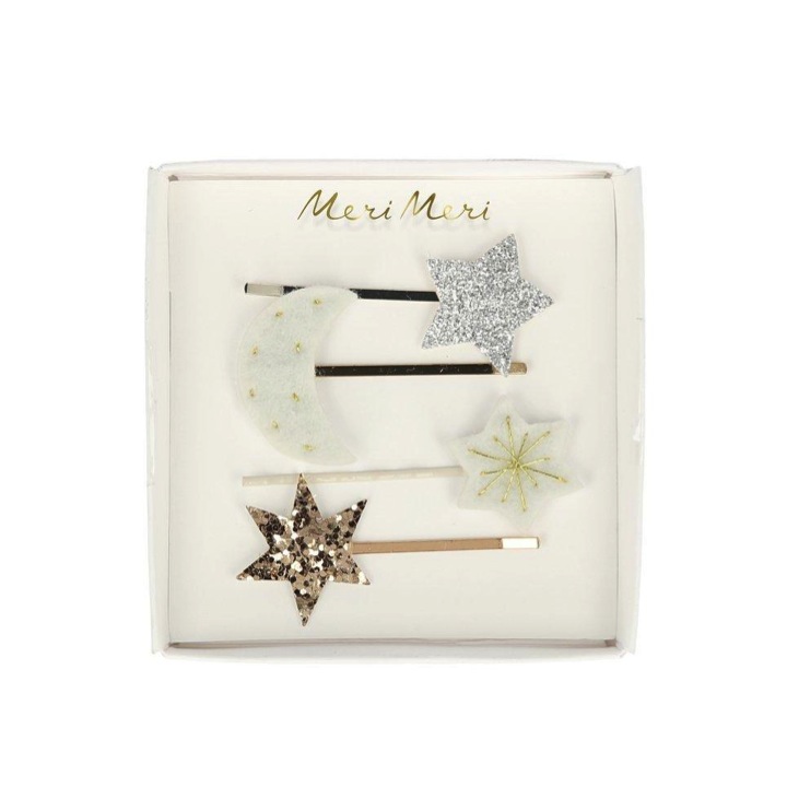 BARRETTES A CHEVEUX LUNE & ETOILE