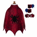 ENSEMBLE CAPE SPIDERMAN AVEC MASQUE ET POIGNETS 3-4ANS