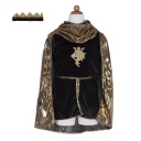 ENSEMBLE CHEVALIER OR AVEC TUNIQUE, CAPE ET COURONNE 5-6ANS