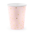 GOBELETS ROSE PASTEL POIS OR