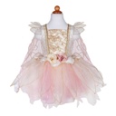 ROBE FÉE PRINCESSE ROSE DORÉ  5-6 ANS