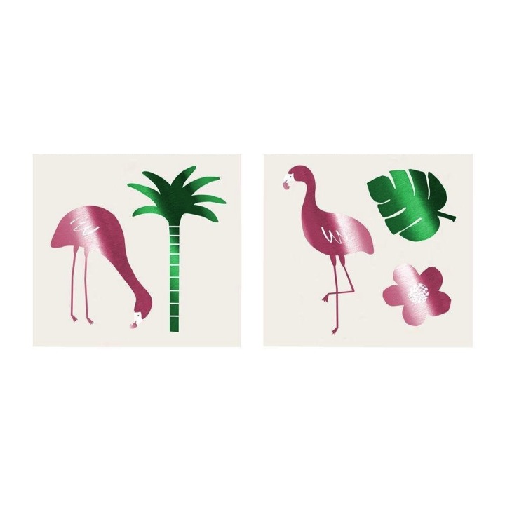 TATOUAGES FLAMINGO TROPICAL