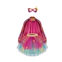 TUTU SUPER DUPER AVEC MASK &amp; CAPE ROSE 4-6ANS