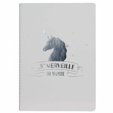 CARNET DE NOTES LICORNE ARGENT