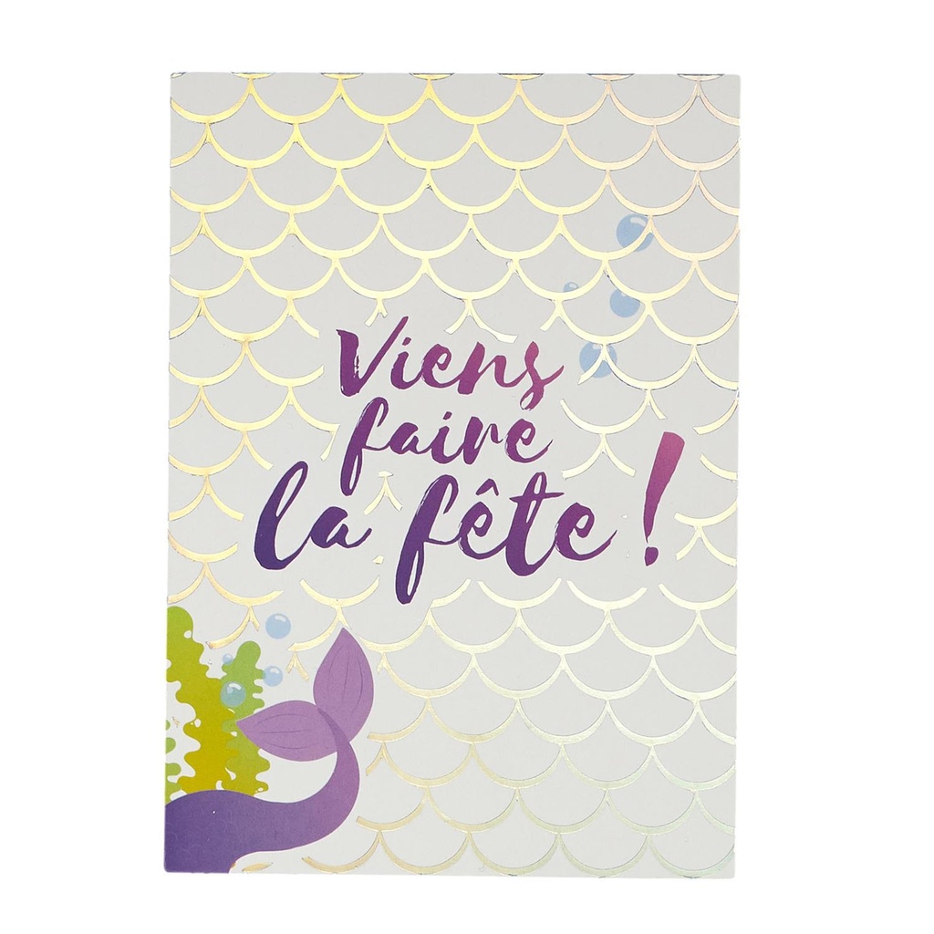 CARTE INVITATION SIRENE
