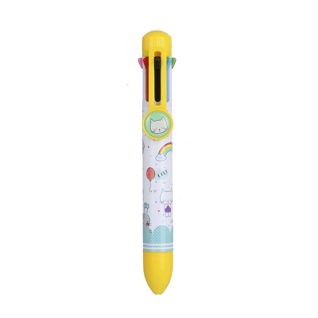 STYLO 8 COULEURS JAUNE