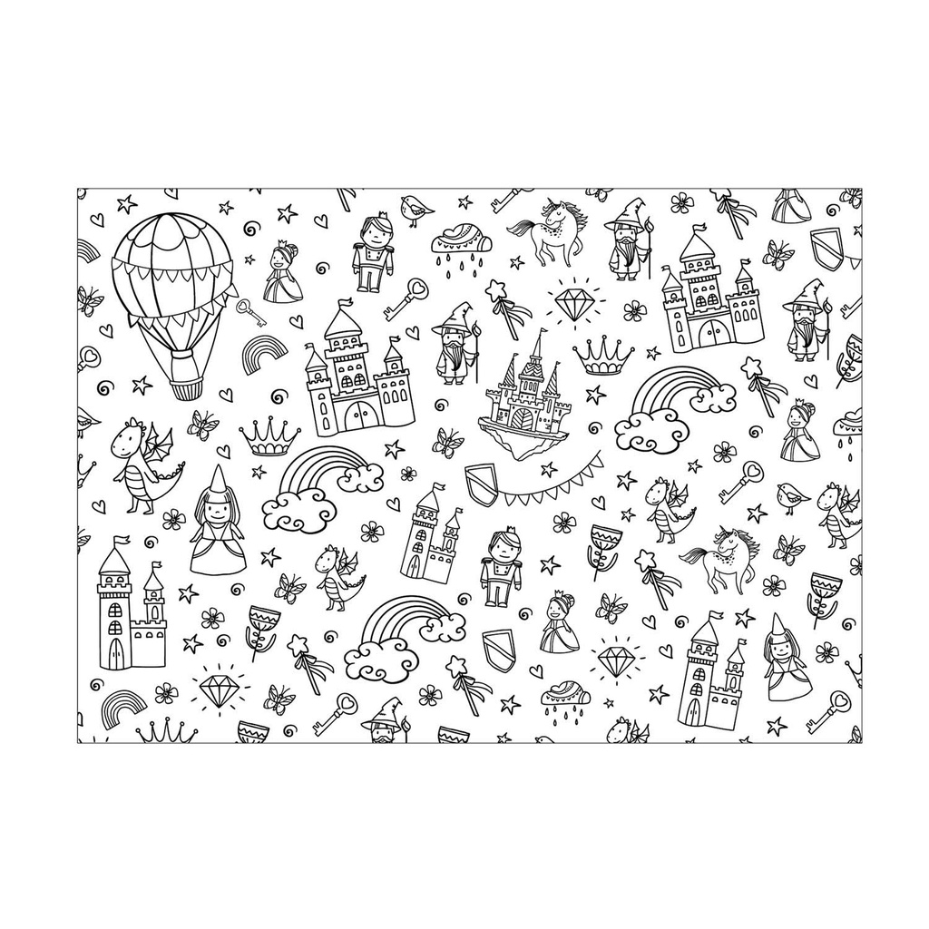 SETS DE TABLE A COLORIER PRINCESSES
