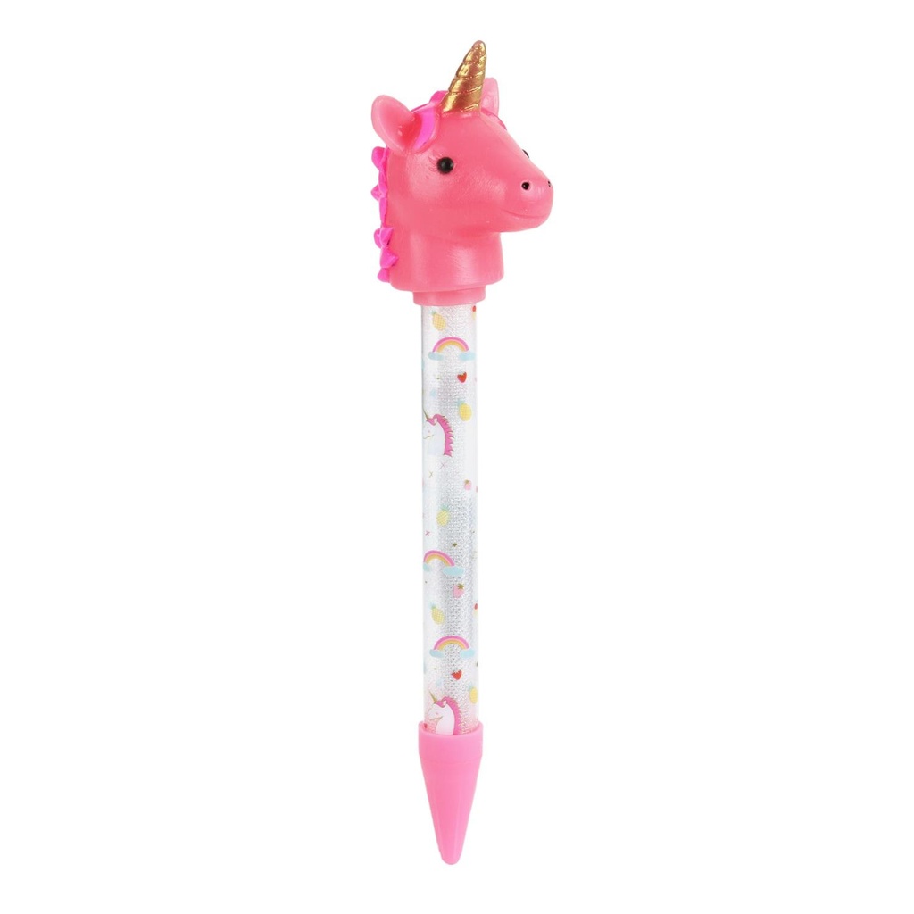 STYLO LUMINEUX LICORNE ROSE
