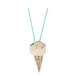 [187207] COLLIER CORNET DE GLACE POMPOM