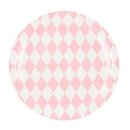 [MLD-ASLORO] ASSIETTES LOSANGES ROSES