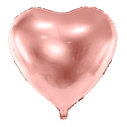 [FB9M-019R] BALLON ALUMINIUM COEUR OR ROSE 45CM