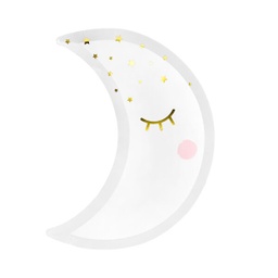 [TPP37-008] ASSIETTES BLANCHES LITTLE STAR MOON
