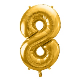 [FB1M-8-019] BALLON CHIFFRE « 8 » OR 86cm