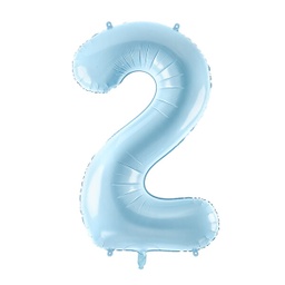 [FB1P-2-001J] BALLON CHIFFRE « 2 » BLEU CIEL 86cm
