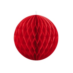 [KB20-007] BOULE ALVEOLE ROUGE 20CM