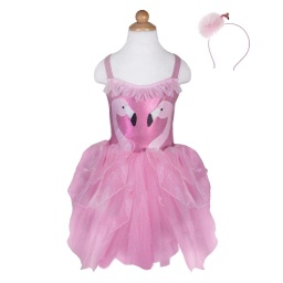 [34825] ROBE PRINCESSE FLAMINGO 5-6 ANS