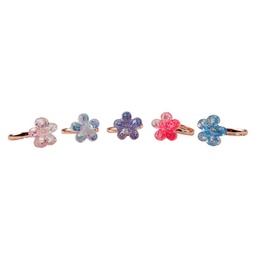 [90202] BAGUES FLEURS 5PCS