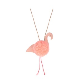 [187243] COLLIER FLAMANT ROSE POMPON