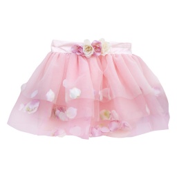 [42815] JUPE PÉTALE DE ROSE DORÉ 4-6ANS