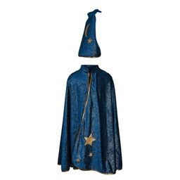 [62005] CAPE ET CHAPEAU DE MAGICIEN NUIT ÉTOILÉE 5-6ANS