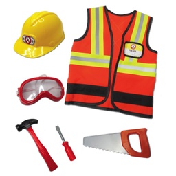 [81505] COSTUME D'OUVRIER DE LA CONSTRUCTION AVEC ACCESSOIRES 5-6ANS