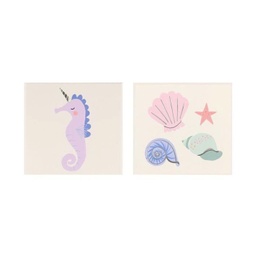 [206101] TATOUAGES HIPPOCAMPE &amp; COQUILLAGE
