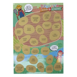 [EC5303] POSTER A GRATTER  "DECOUVRES LES FRUITS & LEGUMES"